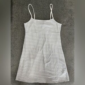 H&M stripe cotton tank mini dress
